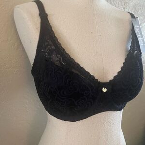 NWT Berlei Lace Underwire Bra Sz 34DD Black